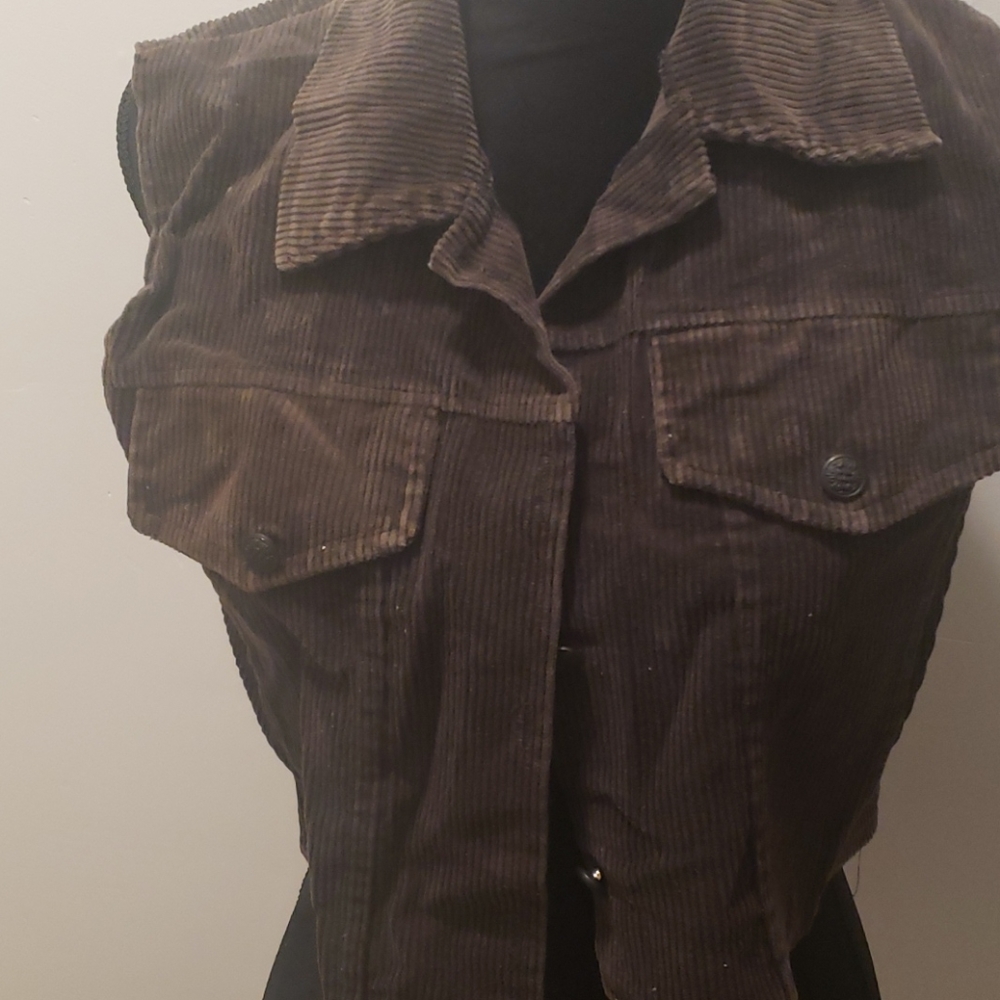 Brown corduroy vest. L.